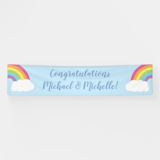 Rainbow Baby Dusche Banner (Horizontal)