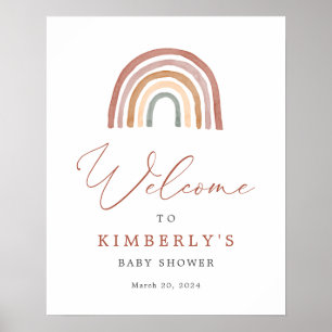 Rainbow Baby Dusche Begrüßungszeichen Poster