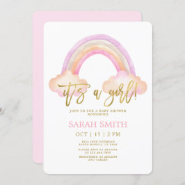 Rainbow Baby Dusche Einladung