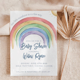 Rainbow Baby Dusche Einladung | Geschlecht
