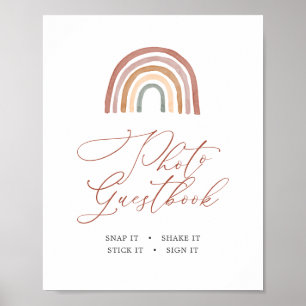 Rainbow Baby Dusche Foto Gästebuch Schild