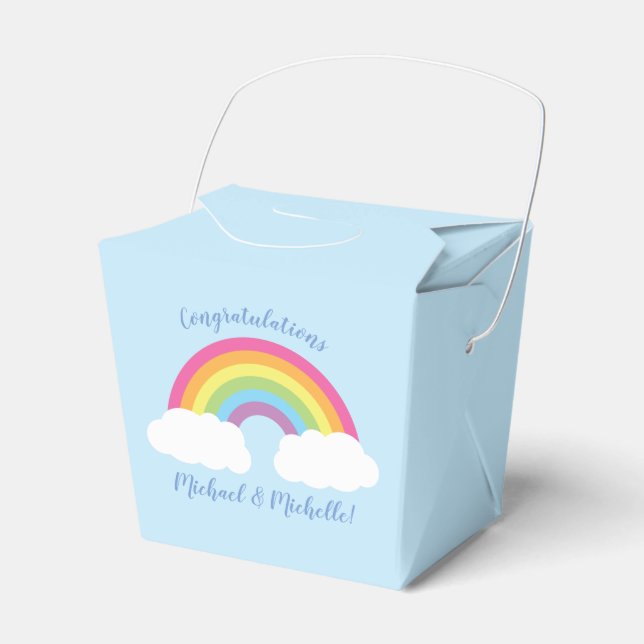 Rainbow Baby Dusche Geschenkschachtel (Vorderseite)