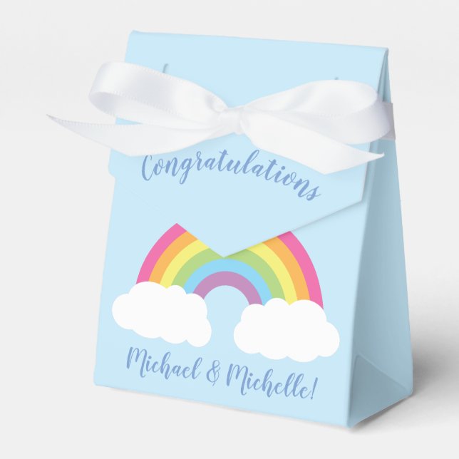 Rainbow Baby Dusche Geschenkschachtel (Vorderseite)