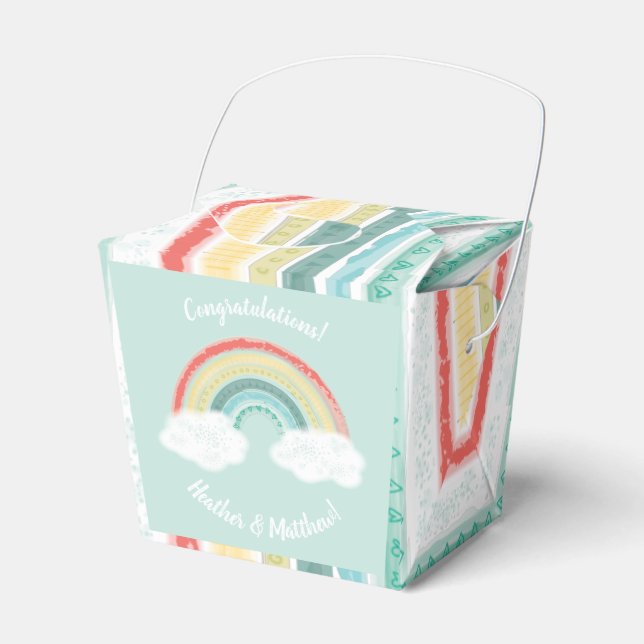 Rainbow Baby Dusche Geschenkschachtel (Vorderseite)
