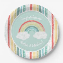 Rainbow Baby Dusche Pappteller