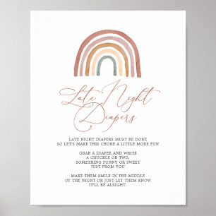 Rainbow Baby Dusche Spätnächtliche Windeln Untersc Poster