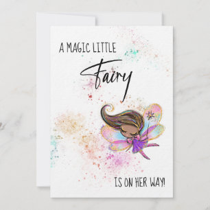 *~* Rainbow Baby Fee Glitzer Einladung