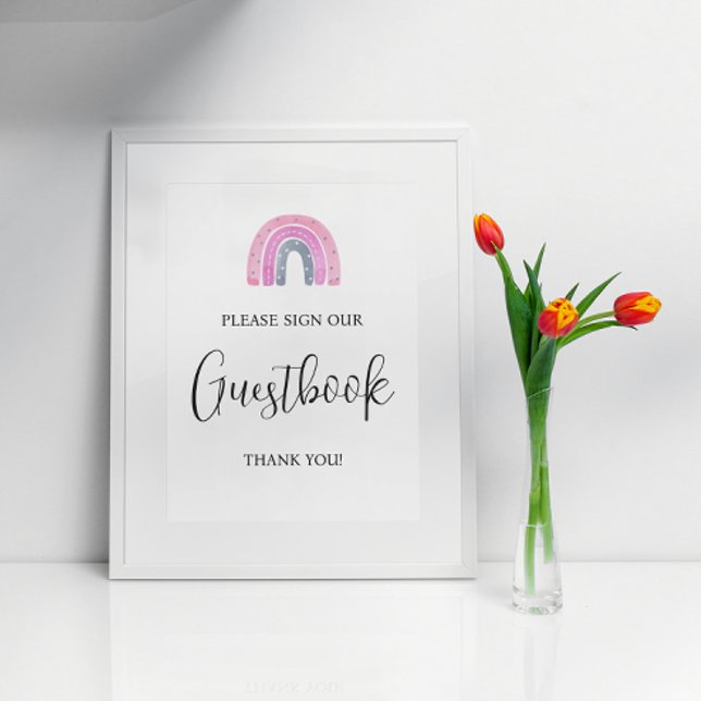 Rainbow Baby Girl Gästebuch Baby Duschgel (Von Creator hochgeladen)