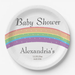 Rainbow Baby Girl oder Junge Baby Dusche Party Pappteller