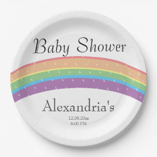 Rainbow Baby Girl oder Junge Baby Dusche Party Pappteller