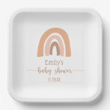 Rainbow Baby Girl Shower Boho Pink Brown
