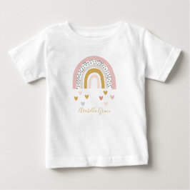 Rainbow Baby Name Hearts T-shirt