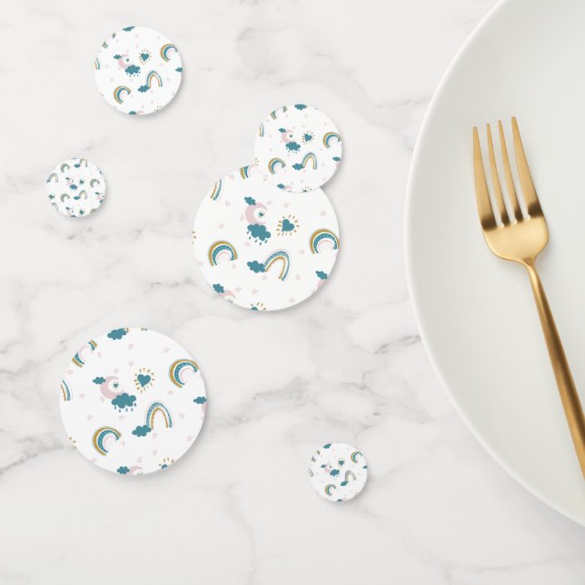 Rainbow Baby Pastel Pattern - Whimsisches Kinderzi Konfetti (Gruppe)