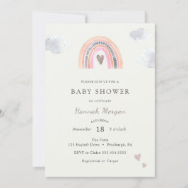 Rainbow Baby Showeinladung Einladung