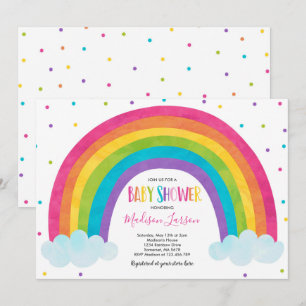 Rainbow Baby Shower Einladung Helle Rainbow Baby