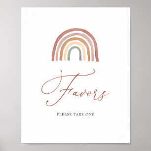 Rainbow Baby Shower Favorit Sign Poster