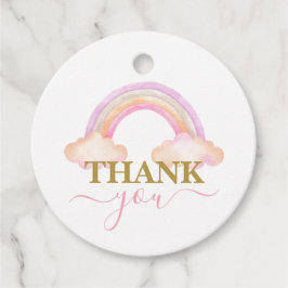 Rainbow Baby Shower Girl Fevor Tags Geschenkanhänger