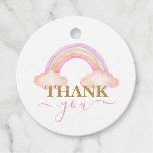Rainbow Baby Shower Girl Fevor Tags Geschenkanhänger