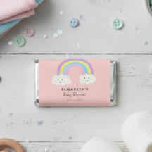 Rainbow Baby Shower Girl Pink Whimsical Niedlich