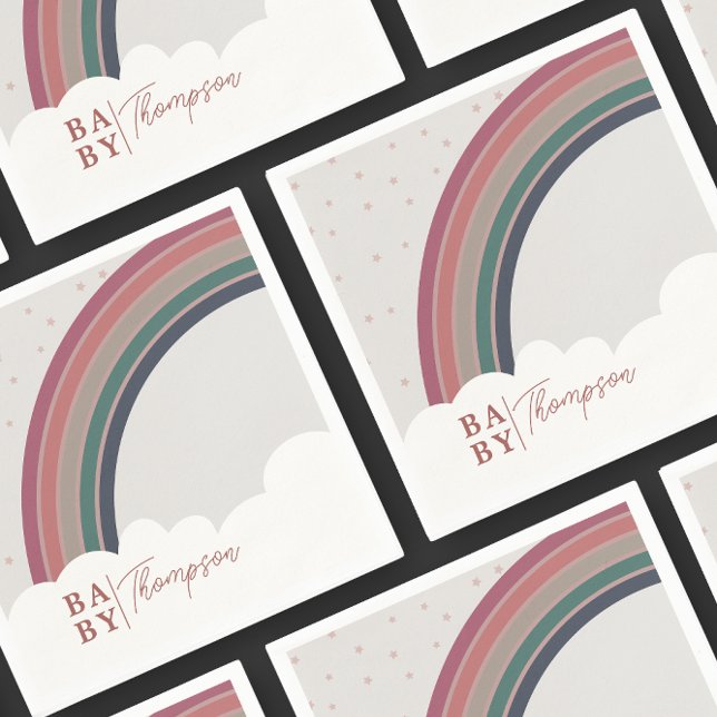 Rainbow Baby Shower Girl Serviette (Von Creator hochgeladen)