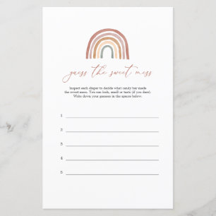 Rainbow Baby Shower rät das Baby Sweet Mess Game