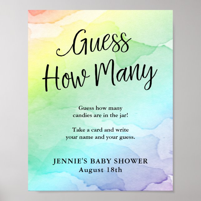 Rainbow Baby Showroom schätzt die Anzahl der Spiel Poster (Vorne)