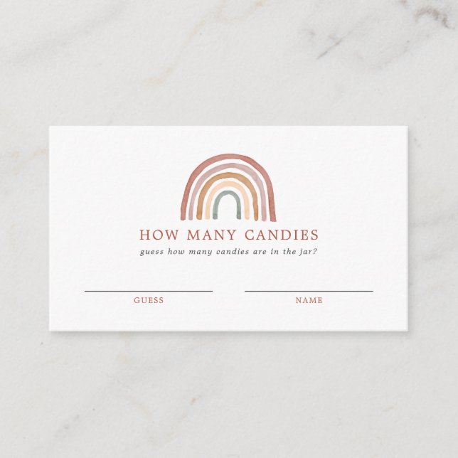 Rainbow Baby Showroom schätzt, wie viele Candies C Begleitkarte (Vorderseite)
