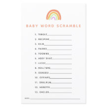 Rainbow Baby Showroom Word Scramble