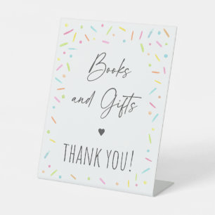 Rainbow Baby Sprinkle Bücher & Geschenke Zeichen Sockelschild
