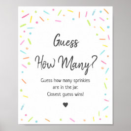 Rainbow Baby Sprinkle rät wie viel Spiel Poster