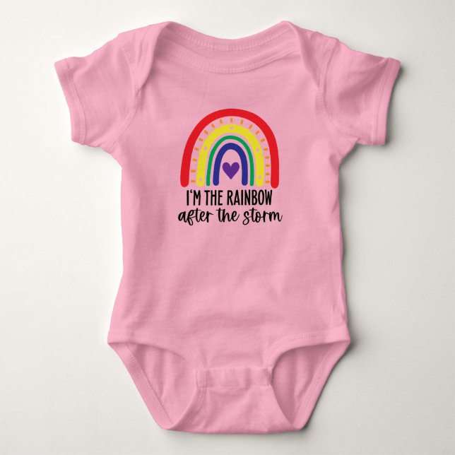 Rainbow Baby Strampler (Vorderseite)