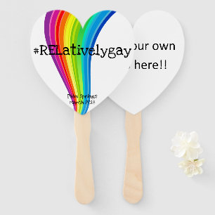 Rainbow-Bachelorette-Paddel mit kundenspezifischem Fächer