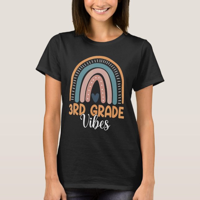 Rainbow Back to School 3rd Grade T-Shirt (Vorderseite)