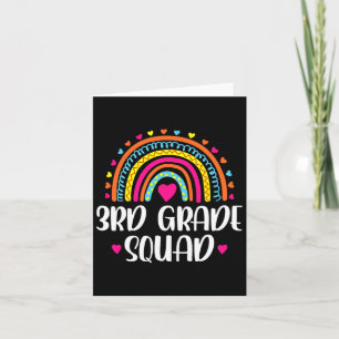 Rainbow Back to School Teacher Kid Karte