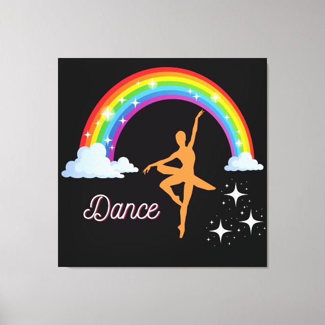 Rainbow Ballerina Dance Leinwanddruck (Vorderseite)