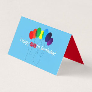Rainbow Balloon Geburtskarte