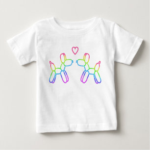 Rainbow Balloon Hunde in Liebe Baby T - Shirt