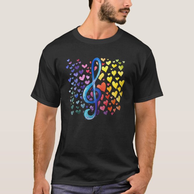 Rainbow Band Class Hearts T-Shirt (Vorderseite)