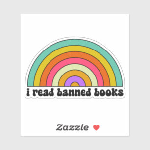 Rainbow Banned Books Aufkleber
