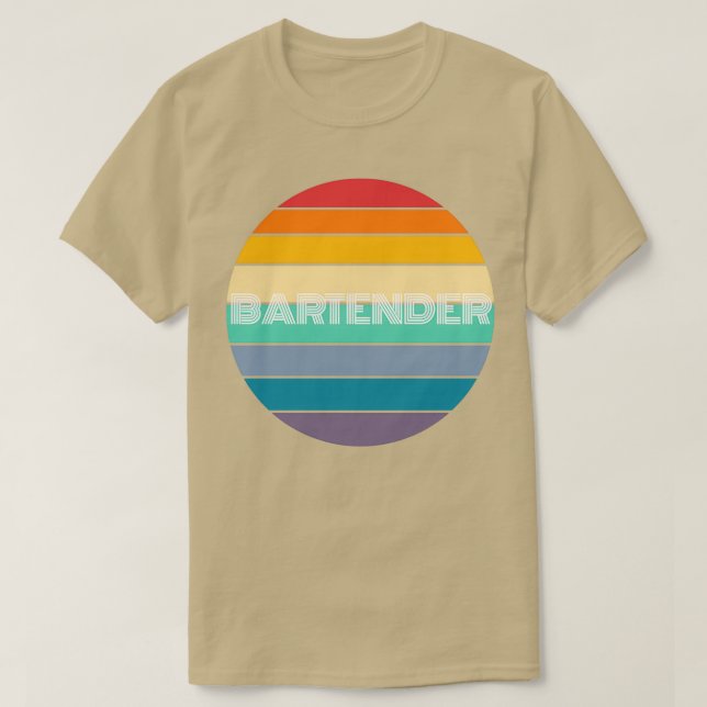 Rainbow BARKEEPER Retro Vintag T-Shirt (Design vorne)