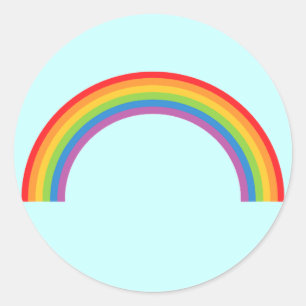 Rainbow-Basic Runder Aufkleber