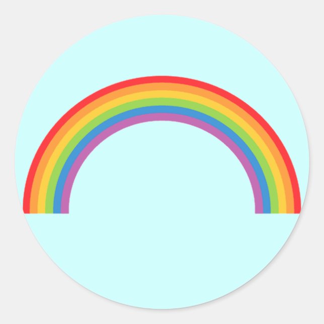 Rainbow-Basic Runder Aufkleber (Vorderseite)