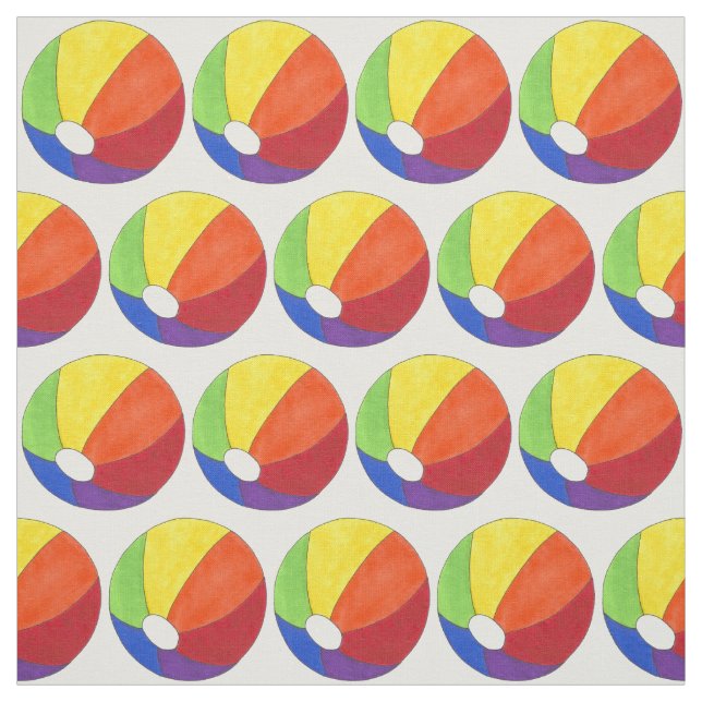 Rainbow Beach Ball Balls Beachball Sommer Fabrik Stoff (Muster)