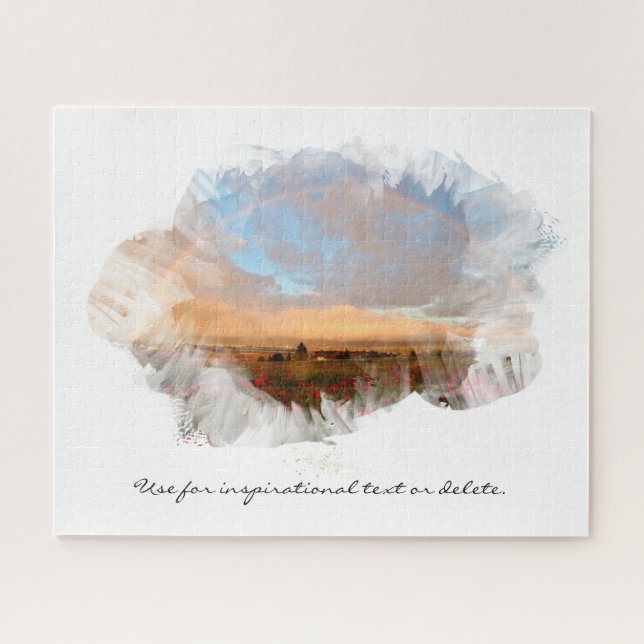 *~* Rainbow Beach Floral Ocean Künstlerisch AR11 J Puzzle (Horizontal)