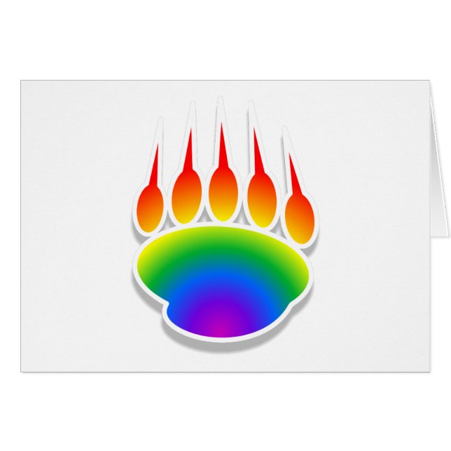 Rainbow Bear Paw Print (Vorderseite (Horizontal))