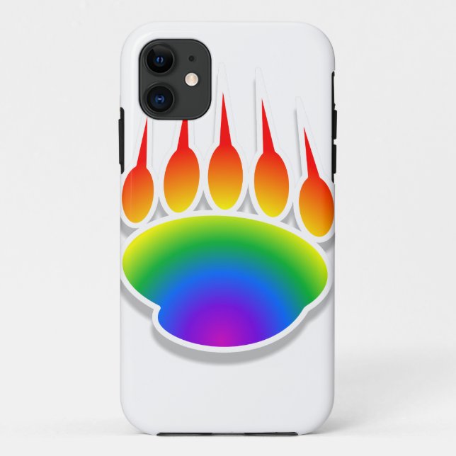 Rainbow Bear Paw Print Case-Mate iPhone Hülle (Rückseite)
