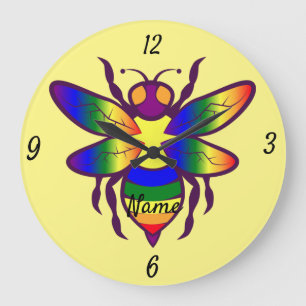Rainbow Bee Thunder_Cove Große Wanduhr