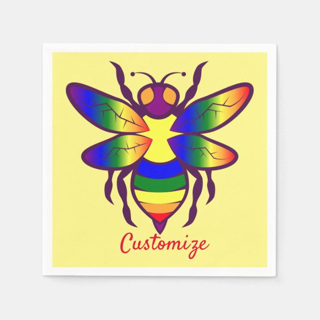Rainbow Bee Thunder_Cove Serviette (Vorderseite)