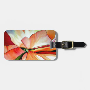 Rainbow Begonia Blume Aquarellkunst Gepäckanhänger