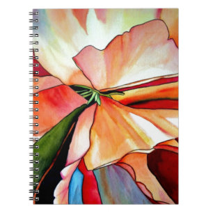 Rainbow Begonia Blume Aquarellkunst Notizblock